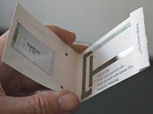 Door coatings kunnen geleidende structuren worden gerealiseerd,  zoals hier een nanozilverprint met een Epson P50. 